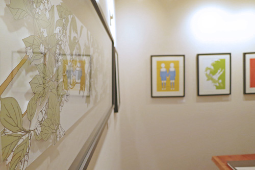 オザワミカ展 半立体のイラスト作品