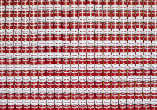 アメリカン・ポップ・アート展 200個のキャンベル・スープ缶アップ