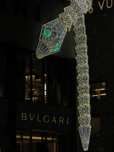 BVLGARI 銀座店 クリスマス外観