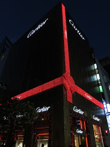 Cartier 銀座店 クリスマス外観