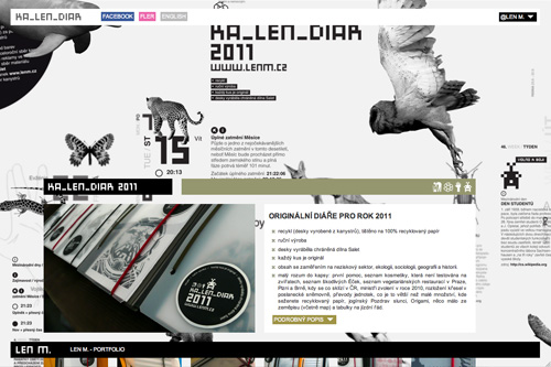 Originální, ručně vyráběné diáře 2011 - LEN M.